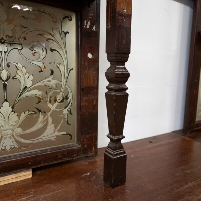 Antique Victorian Mahogany Back Bar | Backfitting with Etched Mirror