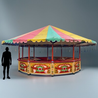 Vintage Fairground Roll-a-Ball Round Games Showman Tent