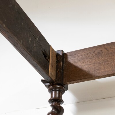 Antique Heavily Carved Continental Four Posted Bed | European Double