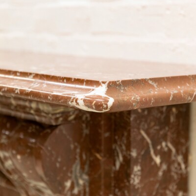 Antique Victorian Arched Rouge Royal Marble Surround