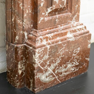 Antique Victorian Arched Rouge Royal Marble Surround