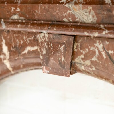 Antique Victorian Arched Rouge Royal Marble Surround