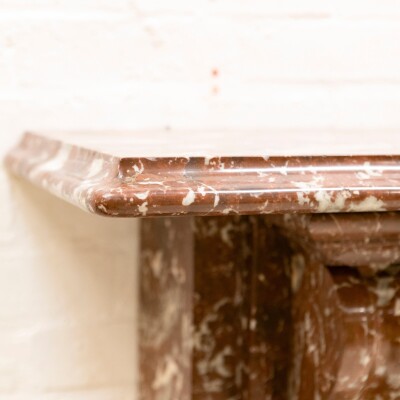 Antique Victorian Arched Rouge Royal Marble Surround
