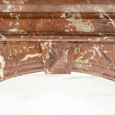 Antique Victorian Arched Rouge Royal Marble Surround
