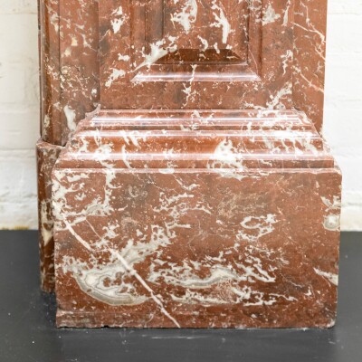 Antique Victorian Arched Rouge Royal Marble Surround