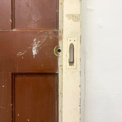 Antique Victorian Pine Door - 193cm X 76cm