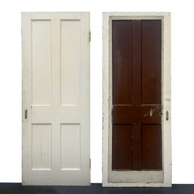 Antique Victorian Pine Door - 193cm X 76cm