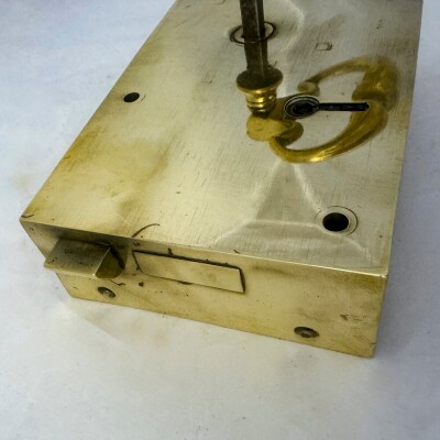 Antique Brass Rim Lock with Dutch Drop Handles