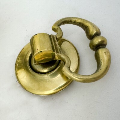 Antique Brass Rim Lock with Dutch Drop Handles
