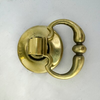 Antique Brass Rim Lock with Dutch Drop Handles