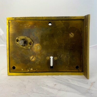 Antique Brass Rim Lock with Dutch Drop Handles