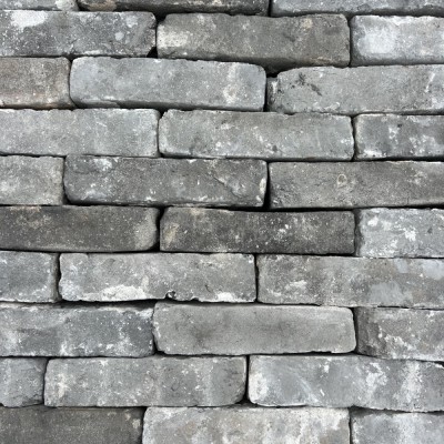 Reclaimed 2 3/8 inch Handmade Grey Bricks