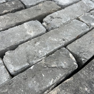 Reclaimed 2 3/8 inch Handmade Grey Bricks