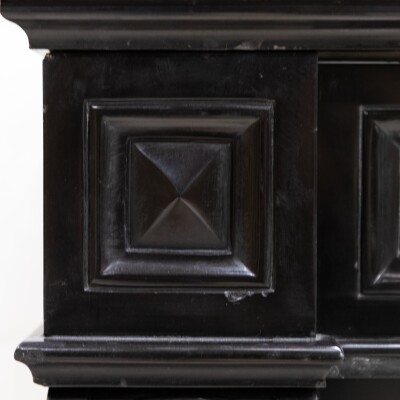 Antique Black Belgian Marble Napoleon III Style Fire Surround