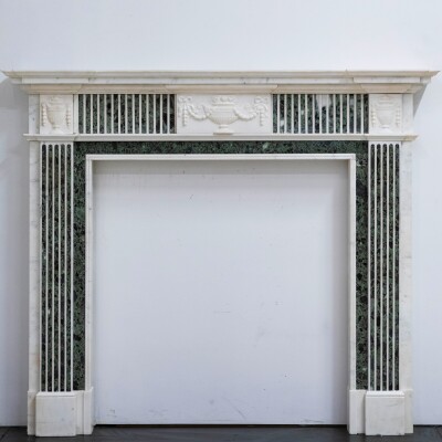 Reclaimed Georgian Style Statuary & Verde Marble Surround (Pair Available)