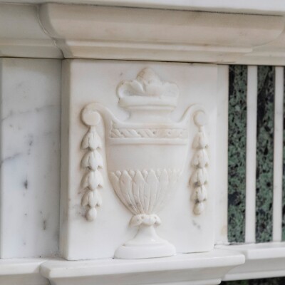 Reclaimed Georgian Style Statuary & Verde Marble Surround (Pair Available)