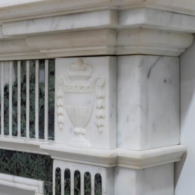 Reclaimed Georgian Style Statuary & Verde Marble Surround (Pair Available)