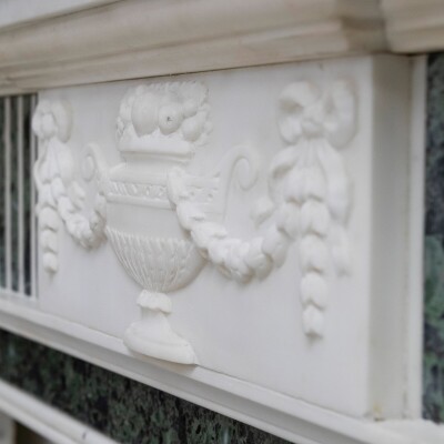 Reclaimed Georgian Style Statuary & Verde Marble Surround (Pair Available)