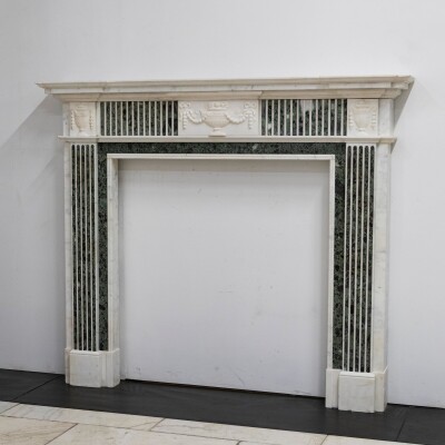 Reclaimed Georgian Style Statuary & Verde Marble Surround (Pair Available)