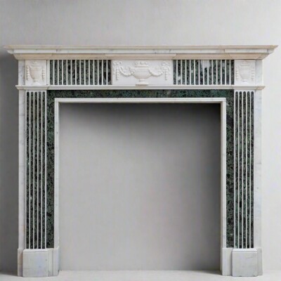 Reclaimed Georgian Style Statuary & Verde Marble Surround (Pair Available)