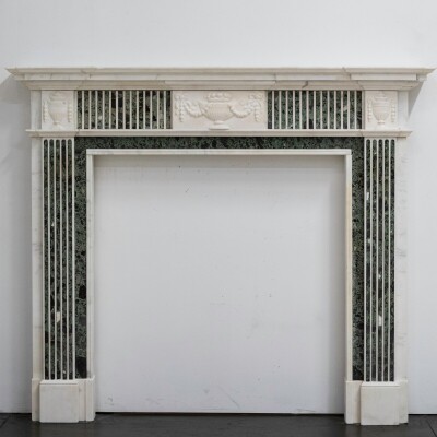Reclaimed Georgian Style Statuary & Verde Marble Surround (Pair Available)