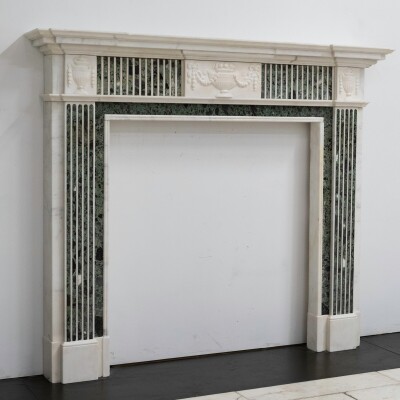 Reclaimed Georgian Style Statuary & Verde Marble Surround (Pair Available)