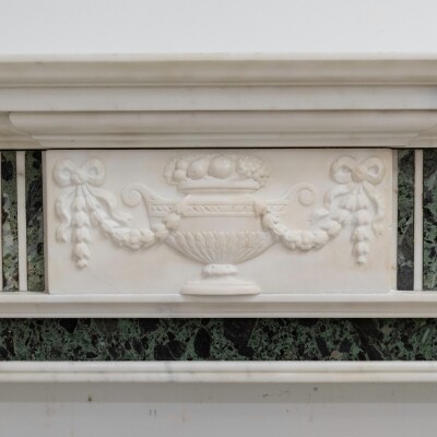 Reclaimed Georgian Style Statuary & Verde Marble Surround (Pair Available)