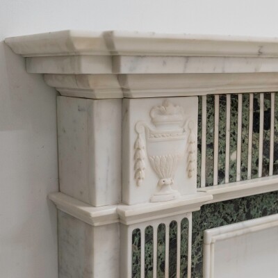 Reclaimed Georgian Style Statuary & Verde Marble Surround (Pair Available)