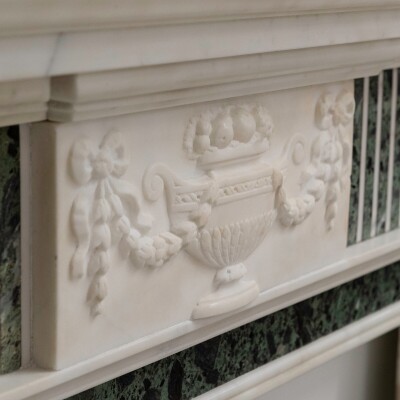 Reclaimed Georgian Style Statuary & Verde Marble Surround (Pair Available)