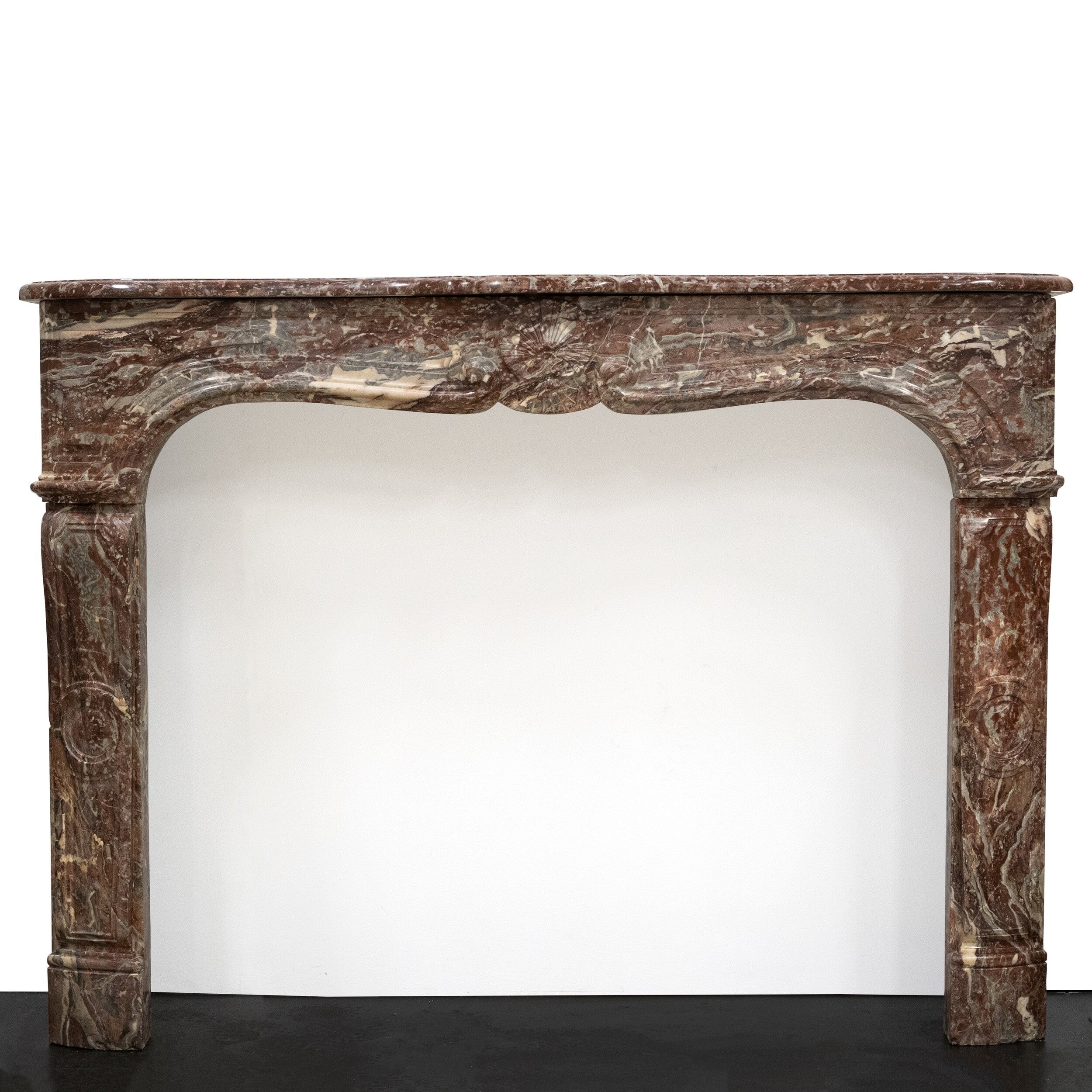 Antique Rouge Color Antique & Reclaimed Antique Rouge De Rance Marble Fireplace Surround ...