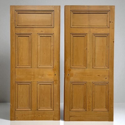 Antique Stripped Five Panel Door 206cm x 90cm