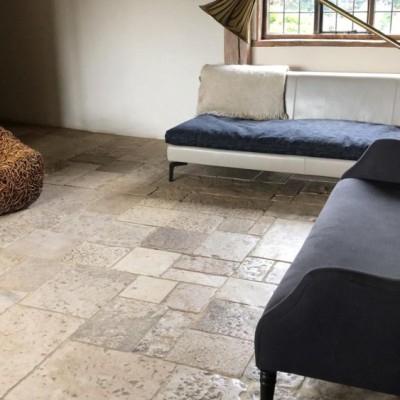Reclaimed flagstones limestone flooring 