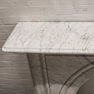 Large Antique Victorian Carrara Marble Arched Surround
