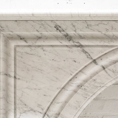 Large Antique Victorian Carrara Marble Arched Surround