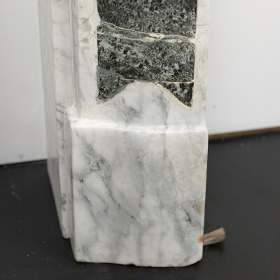 18th Century French Provençal Carrara Brocatelle & Verde Marble Chimneypiece