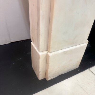 Antique Victorian Statuary Marble Chimneypiece with Carved Corbels