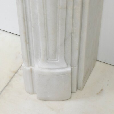 Antique Louis XV French Style Statuary Marble Fireplace