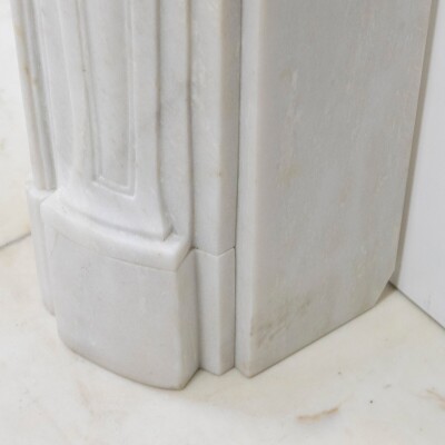 Antique Louis XV French Style Statuary Marble Fireplace