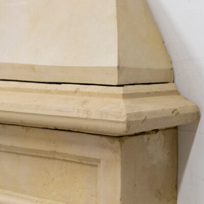 Antique English Stone Gothic Revival Fireplace