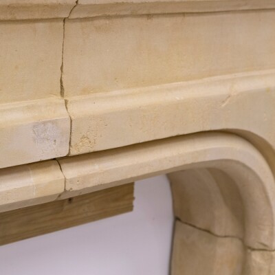Antique English Stone Gothic Revival Fireplace