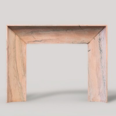 Bolection Fireplace Surround in Reclaimed Pink Marble