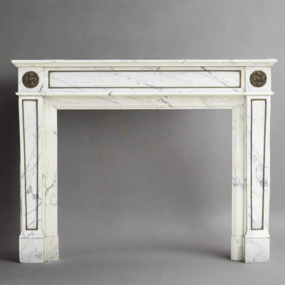 Antique Regency Fireplace Surround with Brass Details