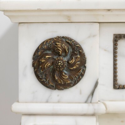 Antique Regency Fireplace Surround with Brass Details