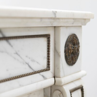 Antique Regency Fireplace Surround with Brass Details