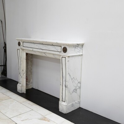 Antique Regency Fireplace Surround with Brass Details