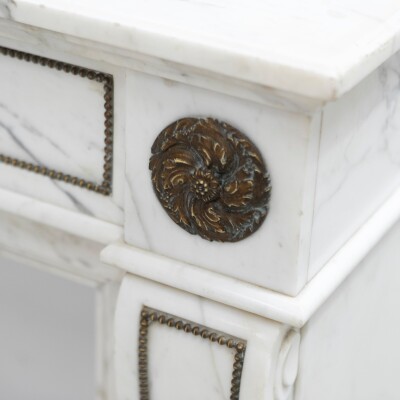 Antique Regency Fireplace Surround with Brass Details