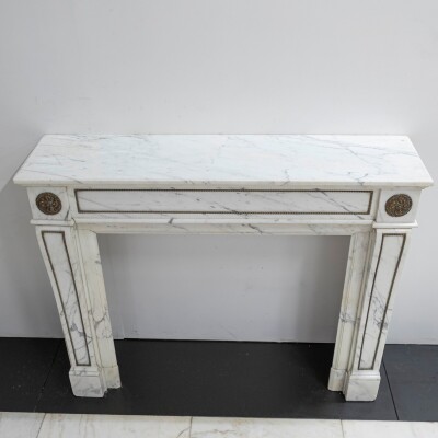 Antique Regency Fireplace Surround with Brass Details