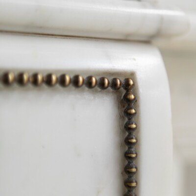 Antique Regency Fireplace Surround with Brass Details