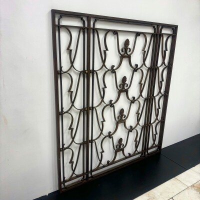 Antique Classic Art Deco Bronze Grill | Pair Available