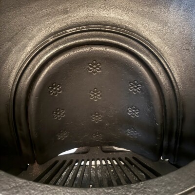 Antique Victorian Cast Iron Horseshoe Fireplace Insert